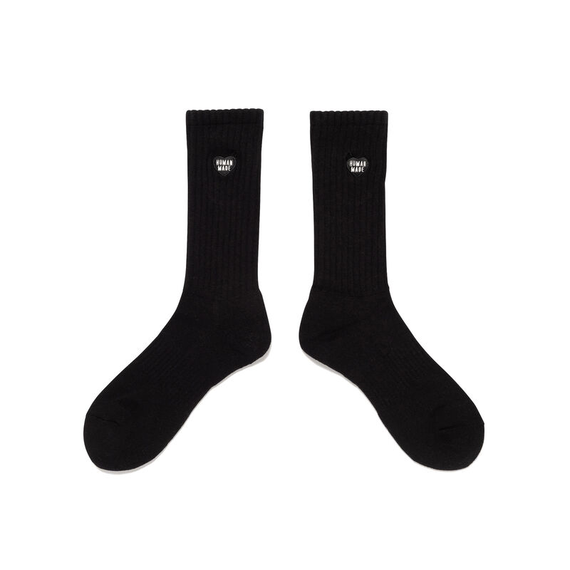2026SS HUMAN MADE PILE SOCKS 黑愛心 刺繡 LOGO 長襪 穿搭 現貨 HM31GD060