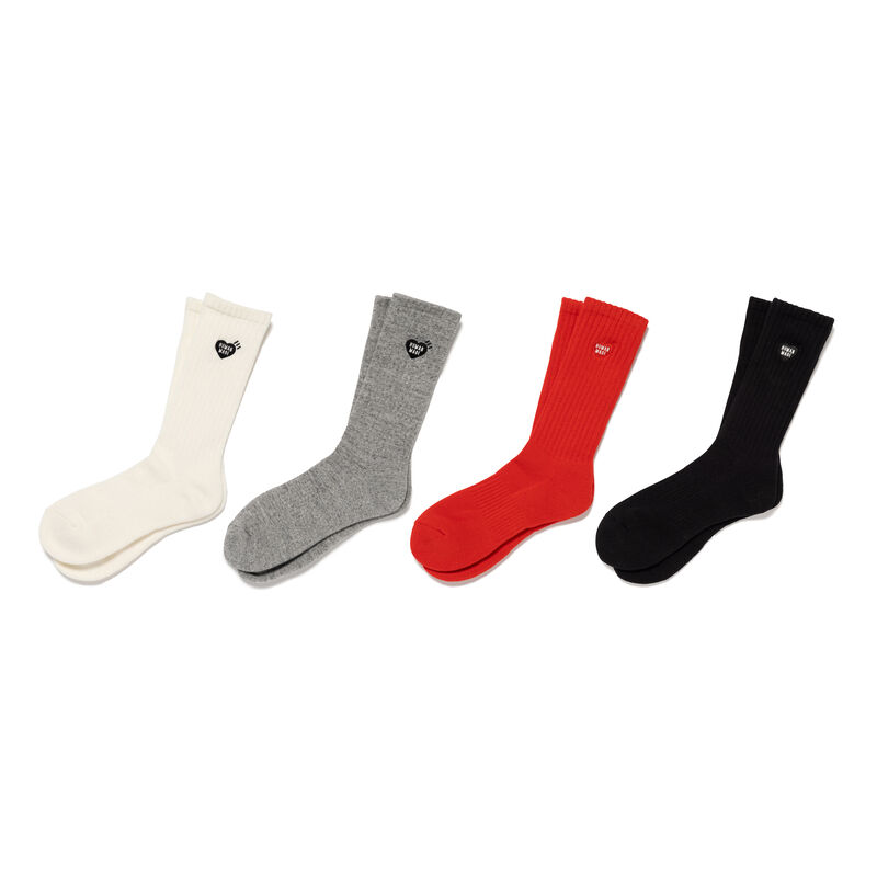 2026SS HUMAN MADE PILE SOCKS 黑愛心 刺繡 LOGO 長襪 穿搭 現貨 HM31GD060