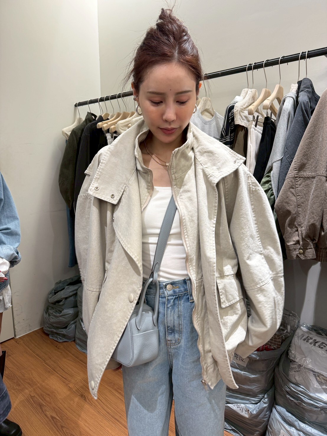 #AF08立領雙層夾克