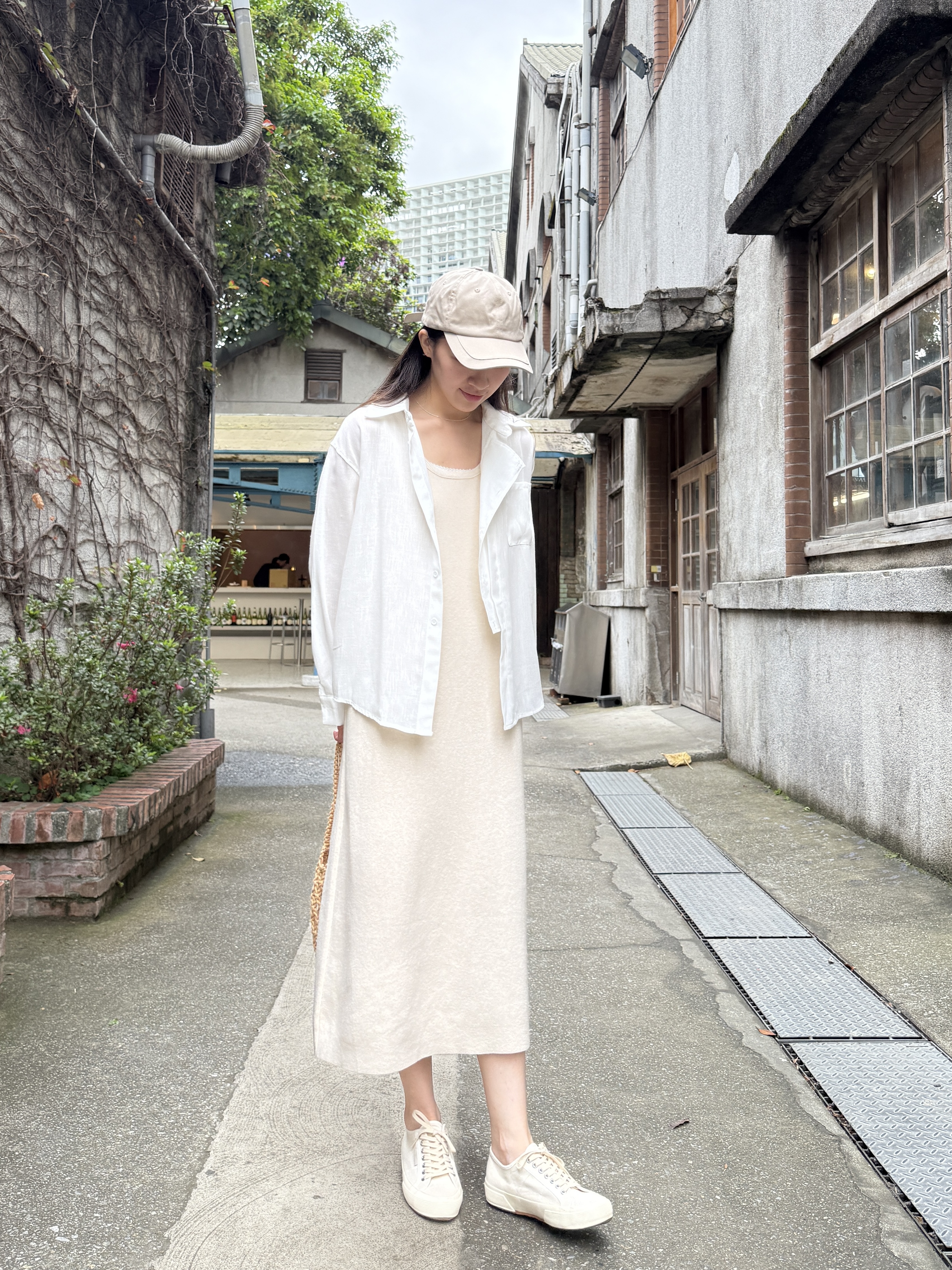 棉麻雙排扣設計感襯衫