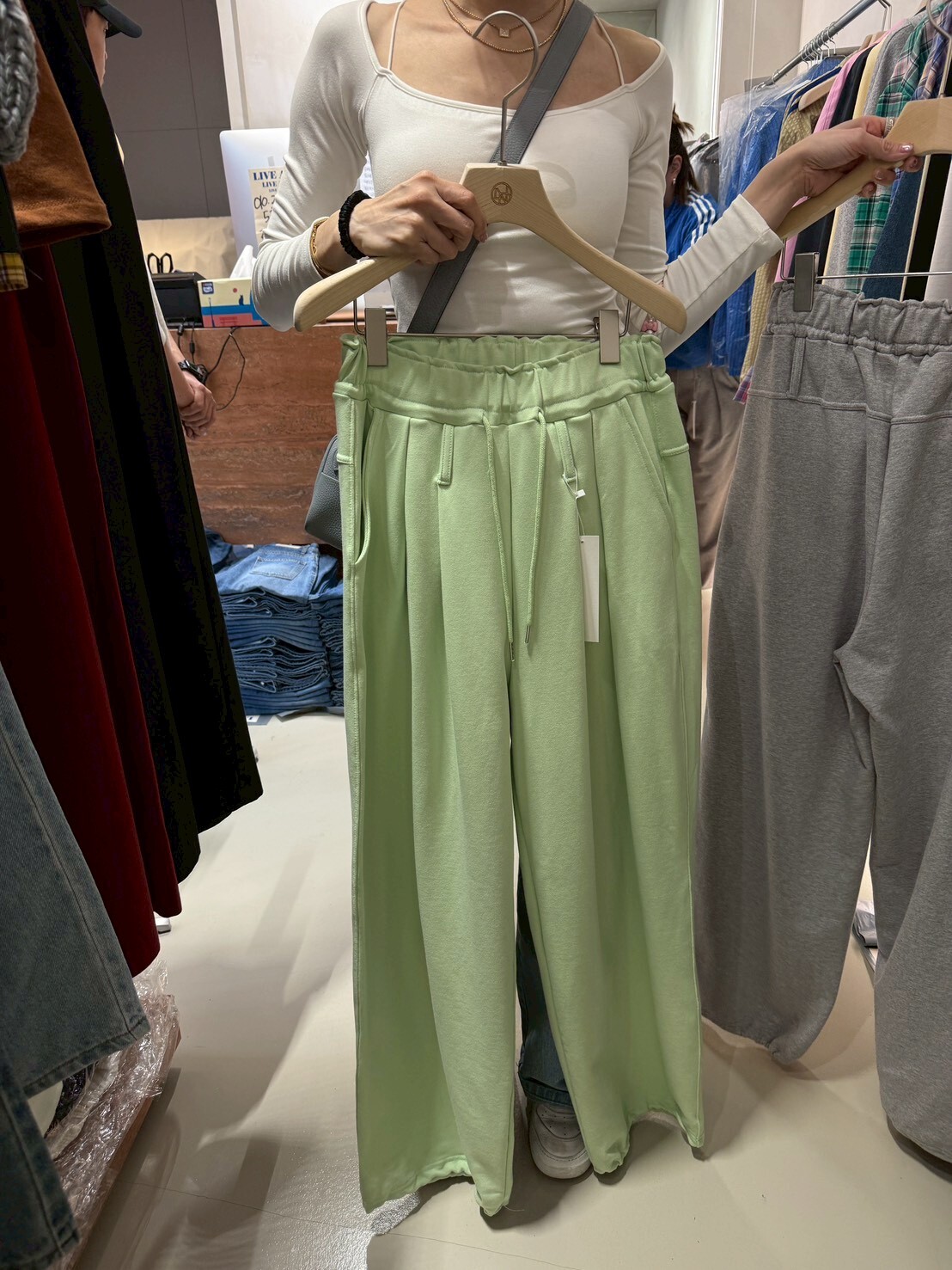 #AF14休閒Y2K棉褲(綠/灰/深藍)