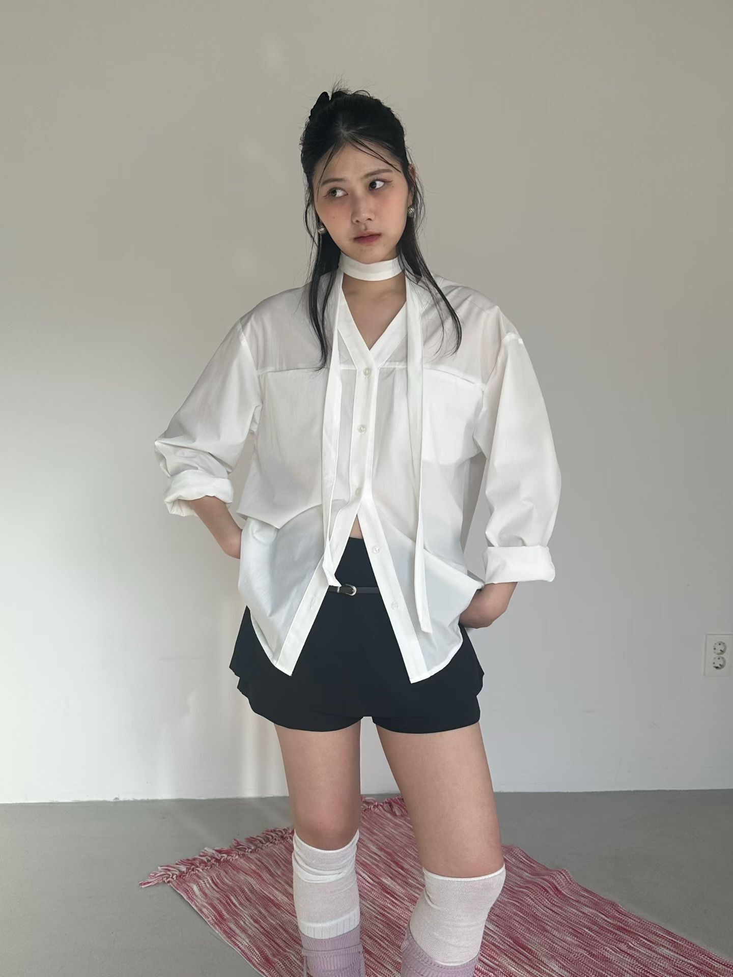 附綁帶涼感襯衫