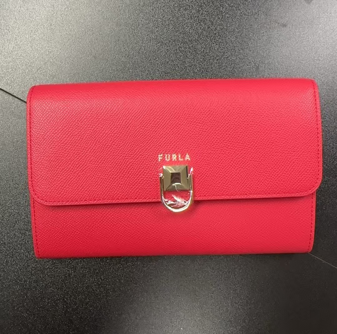【直播】Furla LX030776 斜咩長銀包(紅色)