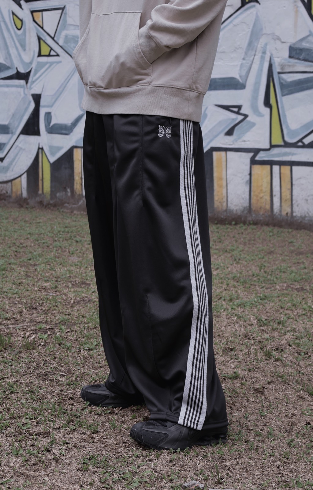 <快速出貨> Needles H.D. Track pant 黑白寬褲
