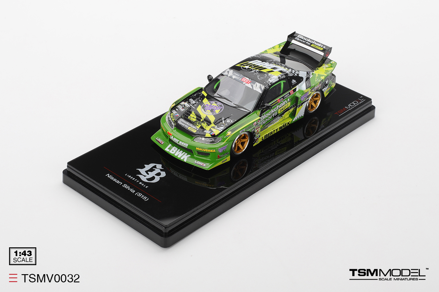 預訂:1/43 TSM Nissan LB-Super Silhouette S15 SILVIA #555 V2 2024 Formula Drift Japan (TSMV0032)