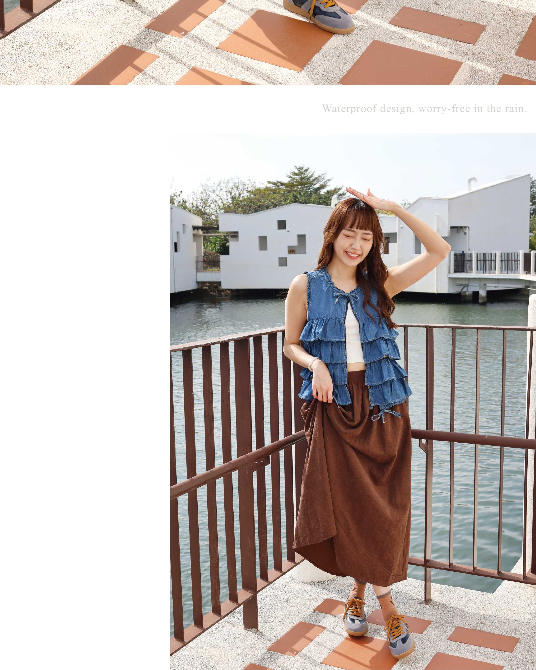 Sanly Joy 艾蜜莉真皮德訓鞋 海沫藍真皮德訓鞋戶外穿搭