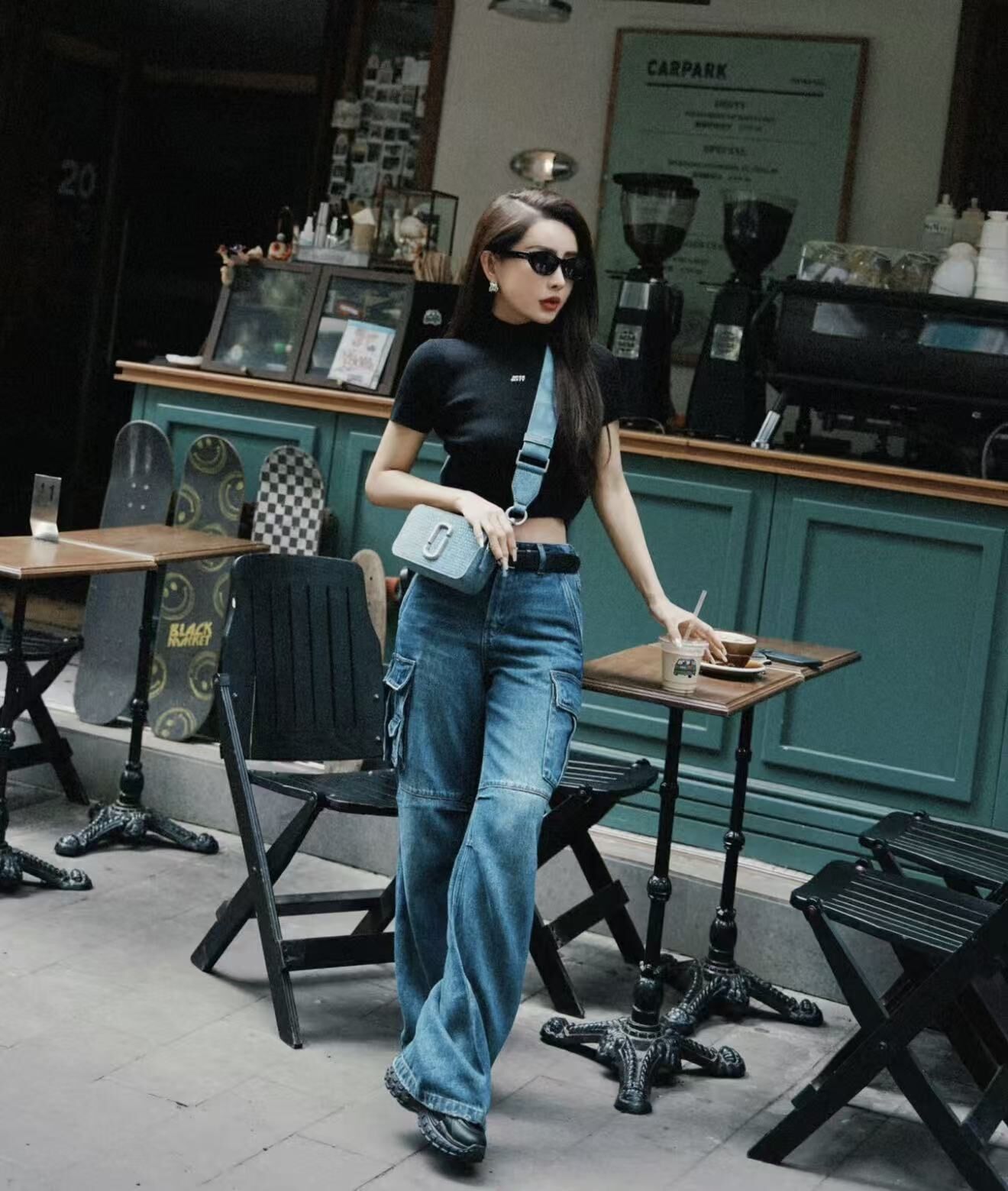 【直播】MARC JACOBS LX030783 The Crystal Denim Snapshot 相機包