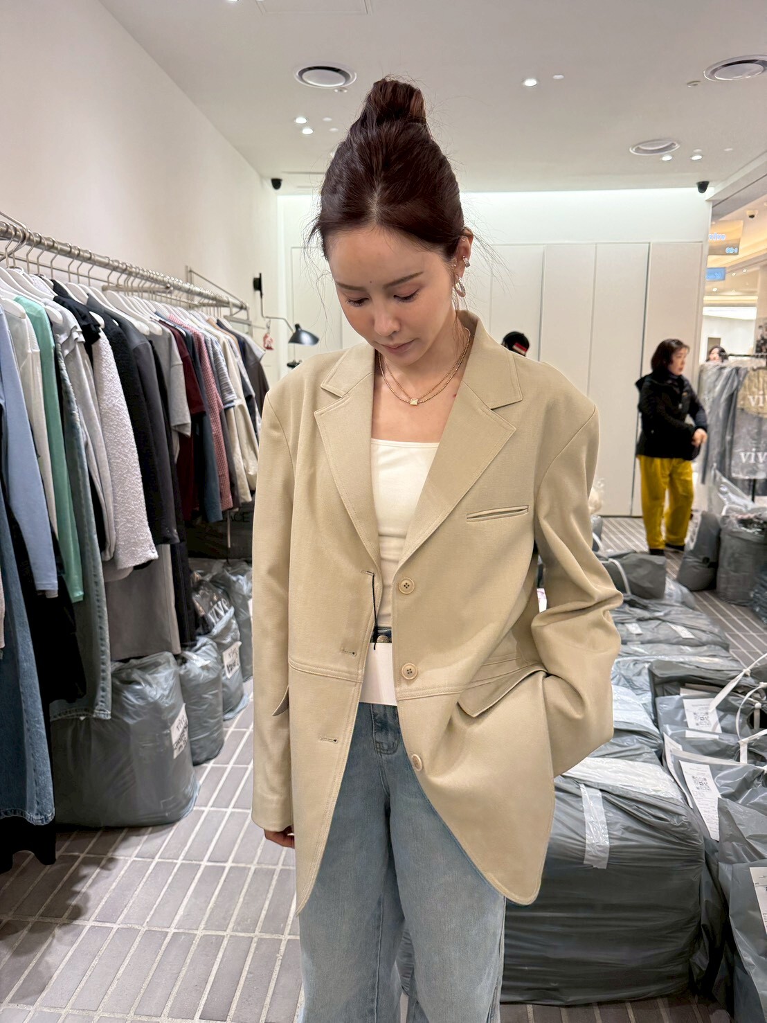 #AF28超質感西裝外套(杏/黑)