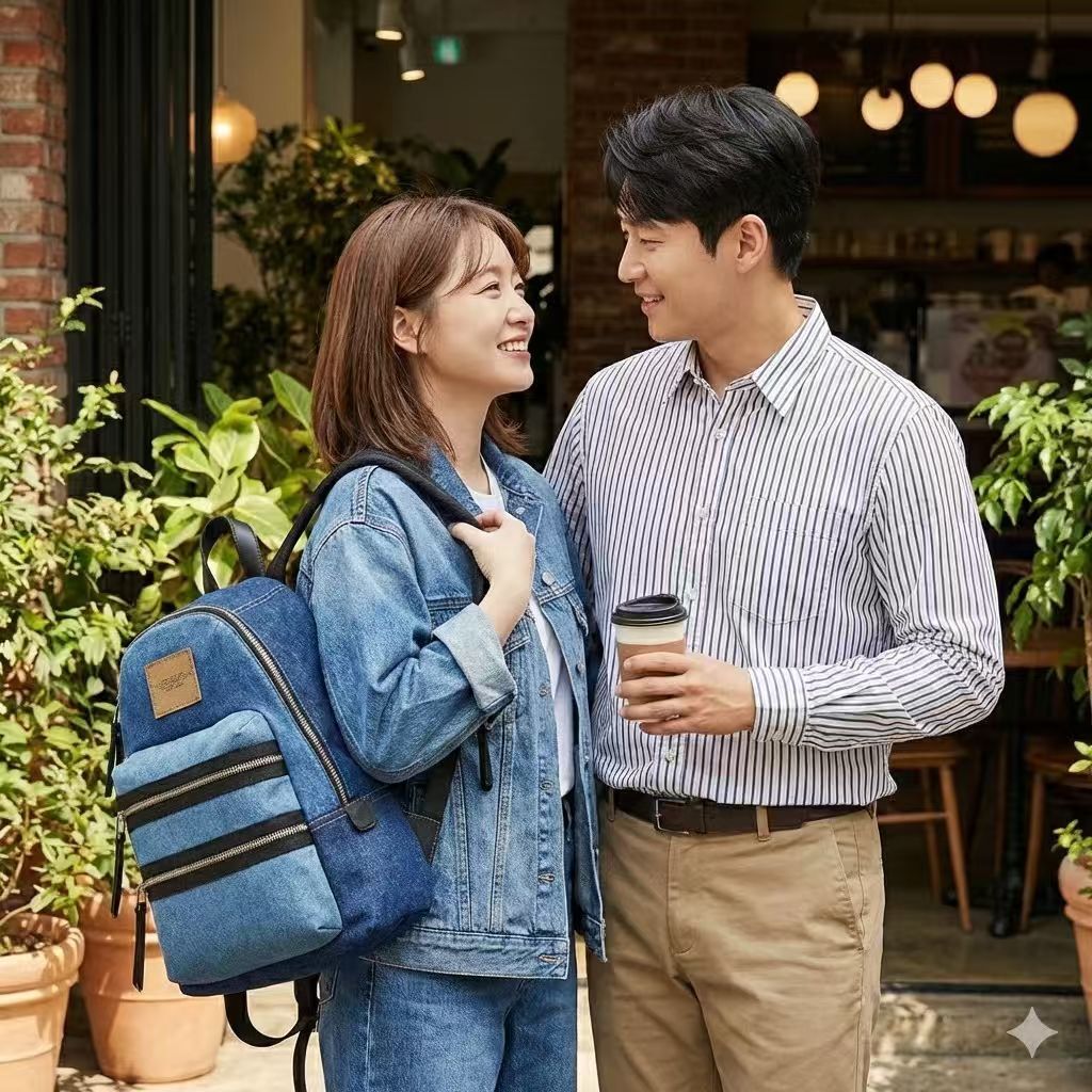 【直播】MARC JACOBS LX030785 The Biker Colorblock Denim Large 背包