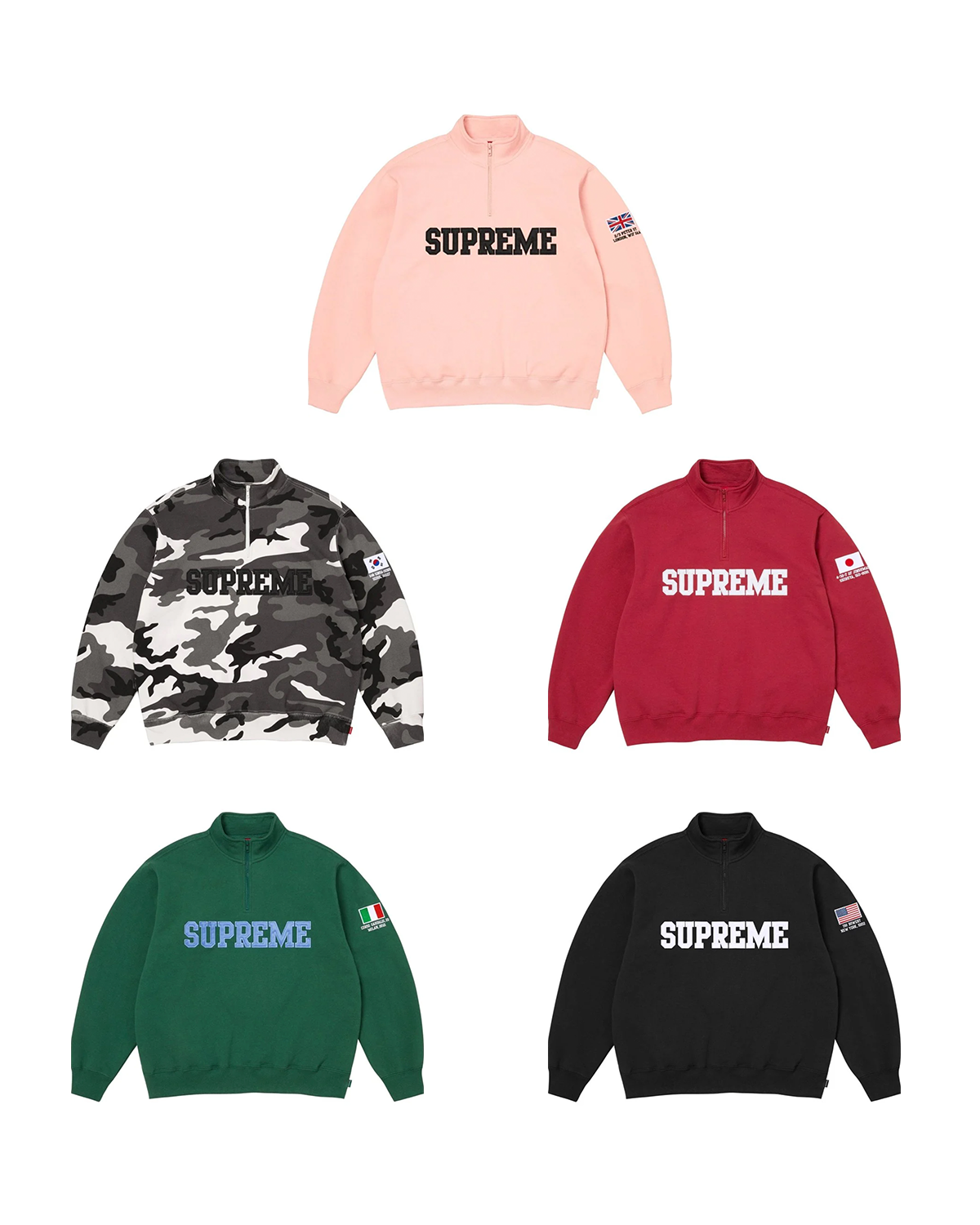 [現貨] Supreme SS26 Shop Flag Half Zip Pullover | 5 Colours