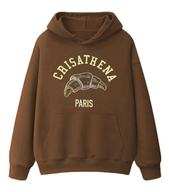 C83 Crisathena 牛角麵包連帽圍衣 -棕色 BROWN