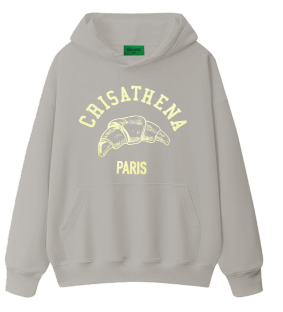 C84 Crisathena 牛角麵包連帽圍衣 -灰色 GREY