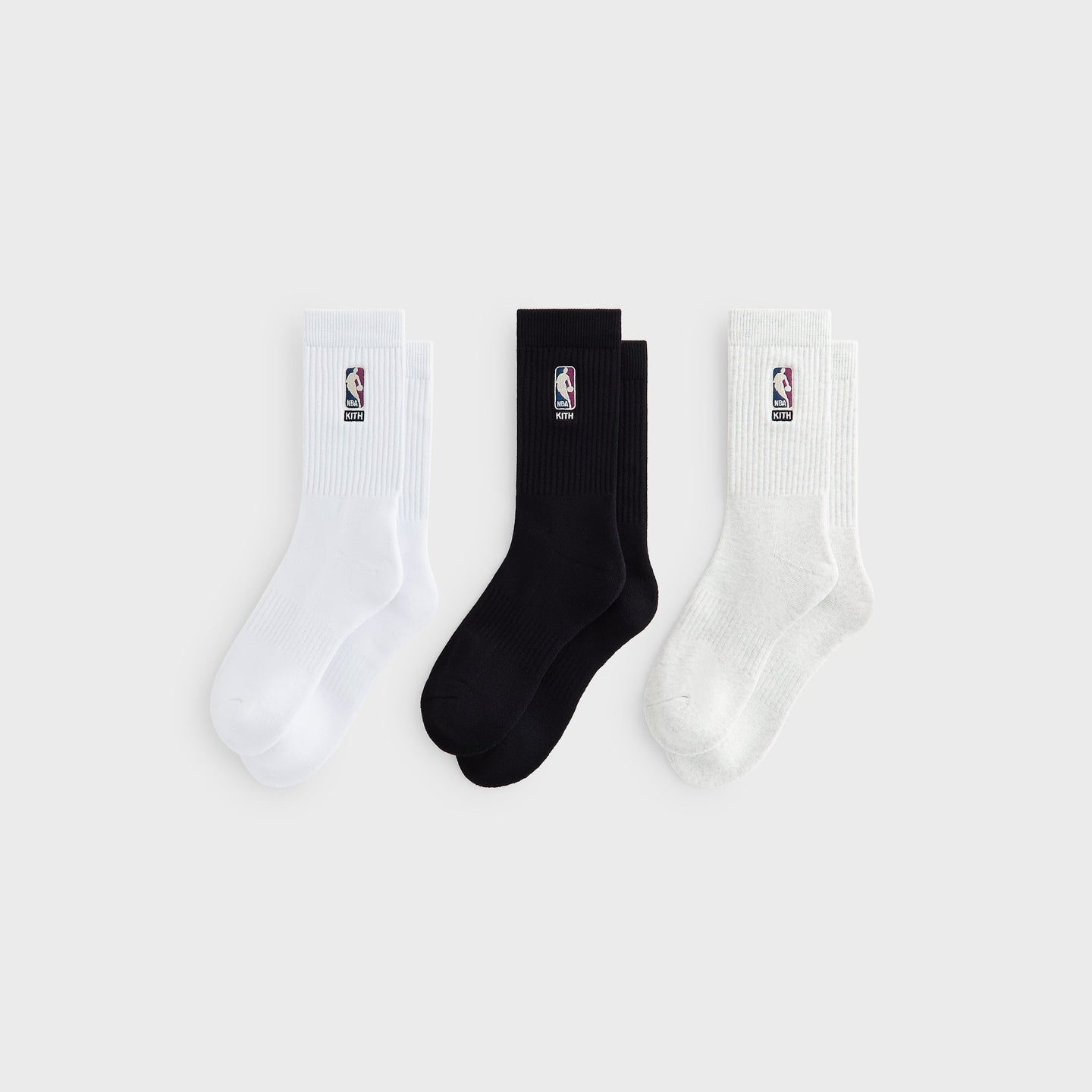 2026SS Kith for NBA All-Star 3-Pack Crew Socks 三雙一組 長襪 襪子 熱門款 現貨 KHM220217-906