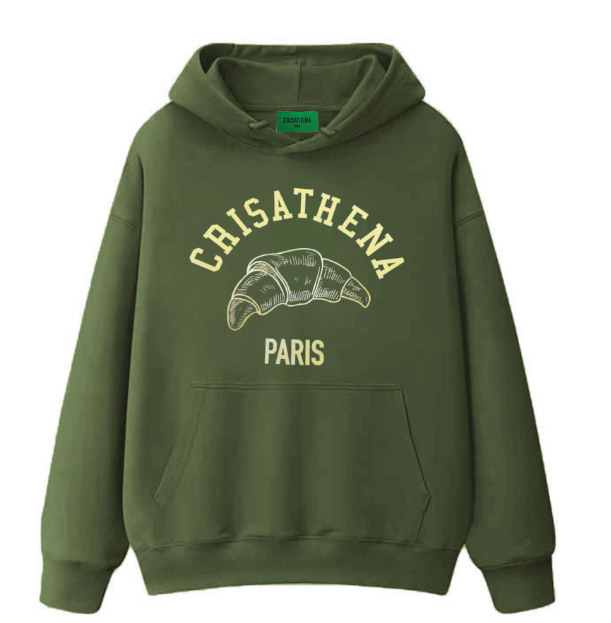 C86 Crisathena 牛角麵包連帽圍衣 -橄欖綠色 OLIVE