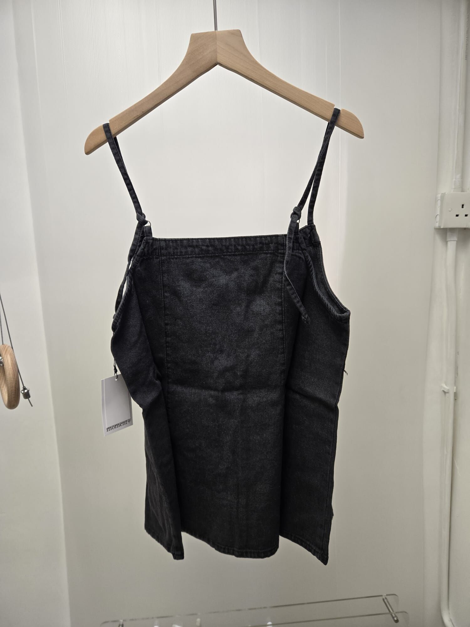 MT 牛仔吊帶蝴蝶結 TOP