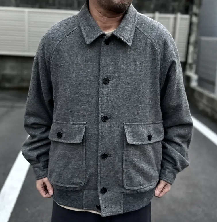 A.PRESSE CASHMERE LIGHT FLANNEL COVERALL BLOUSON - SIZE 2 PRE ORDER ITEM (預訂中)