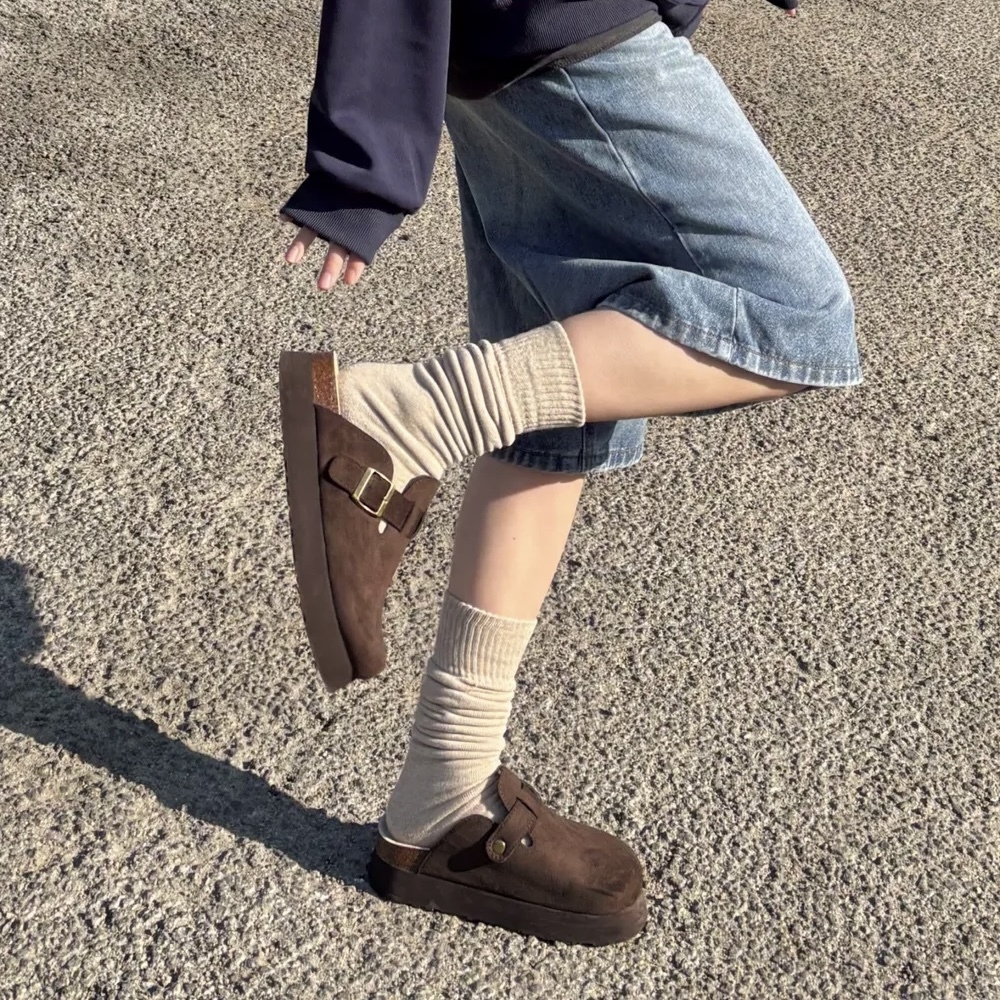 SHOOPEN 厚底 勃肯鞋 懶人鞋 休閒 兩色 HPCV4GS25Q