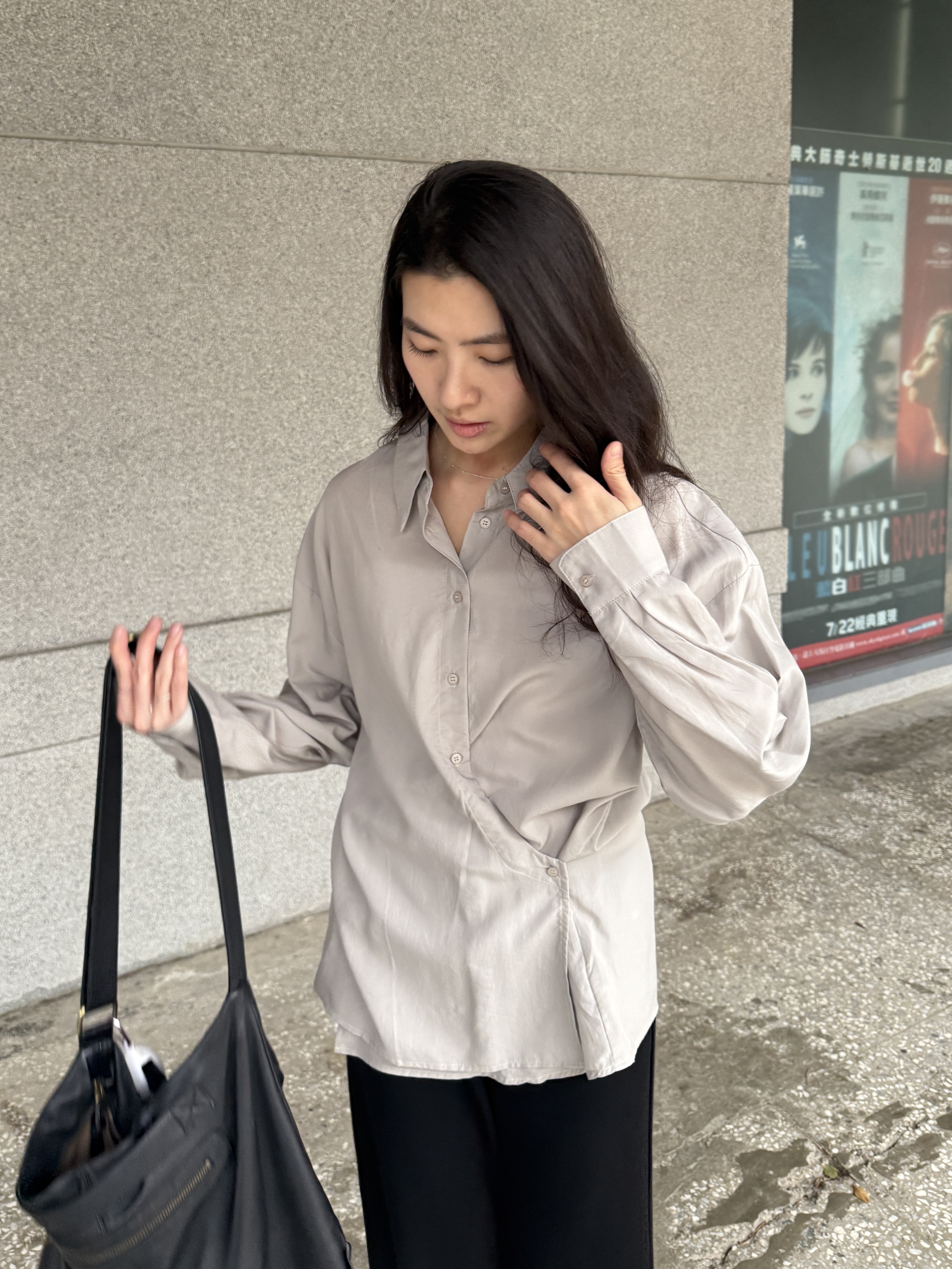 天絲側扣襯衫*2色