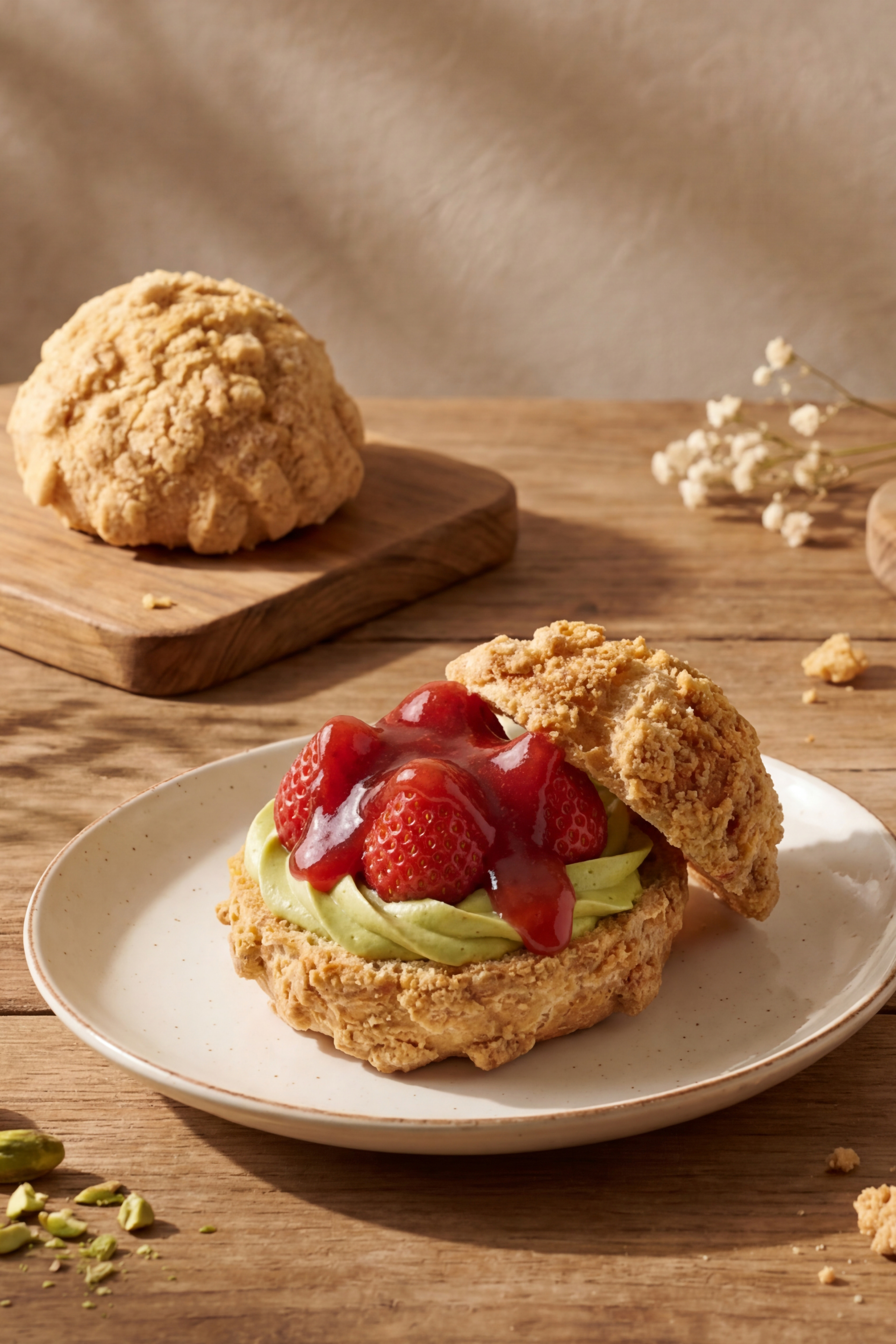 開心果香緹裂紋泡芙（泡芙可混搭30顆以上免運，無法和其他商品一起下單）