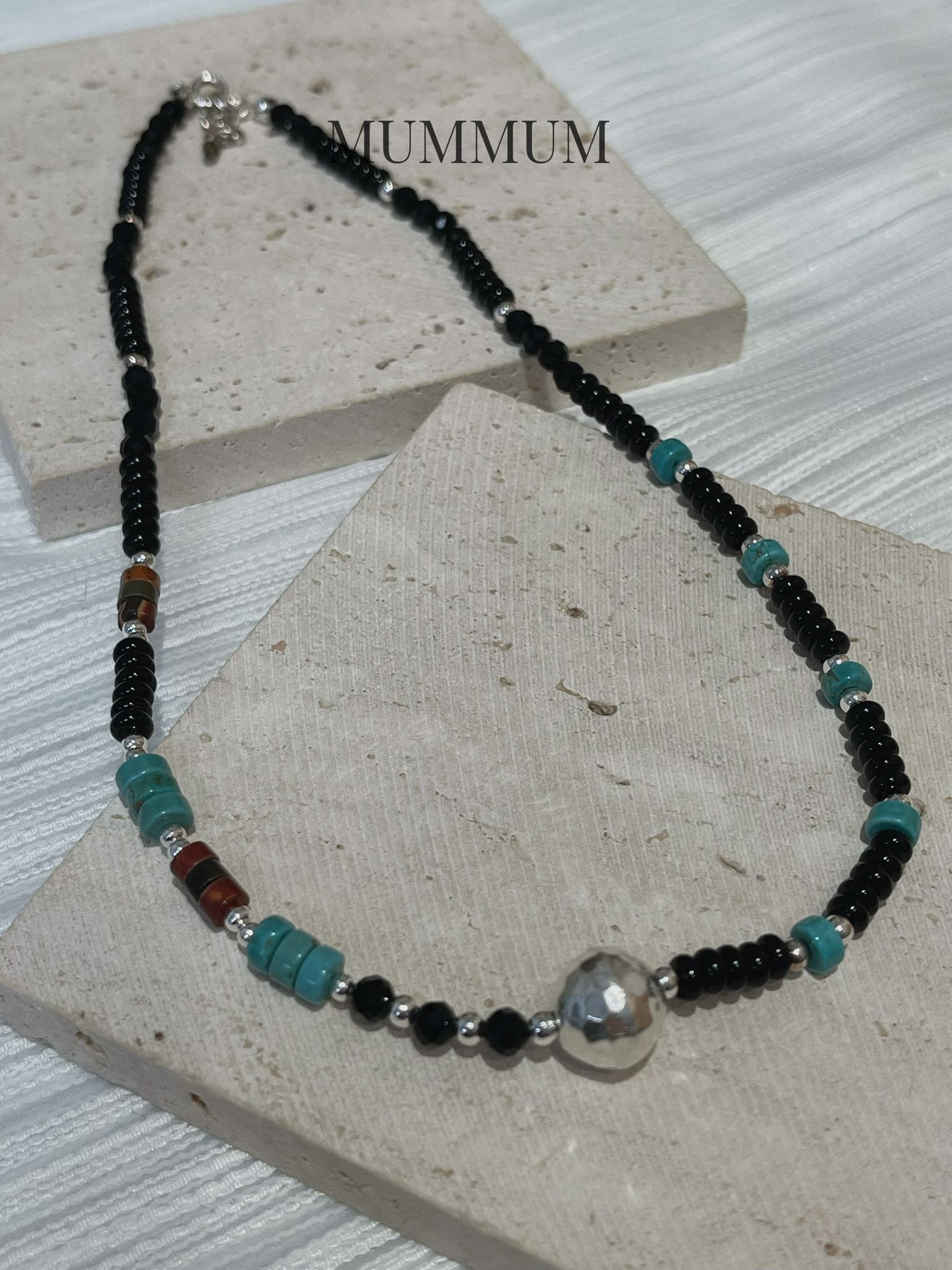 SL13257/混珠大銀波手鏈