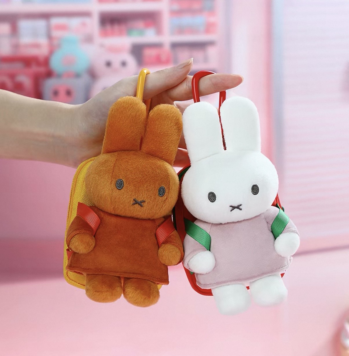 MIFFY 米菲 背包造型 環保購物袋 玩偶吊飾 收納包 購物袋 提袋 收納袋