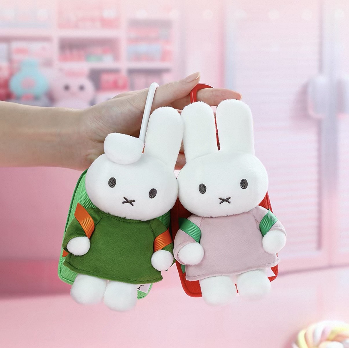 MIFFY 米菲 背包造型 環保購物袋 玩偶吊飾 收納包 購物袋 提袋 收納袋