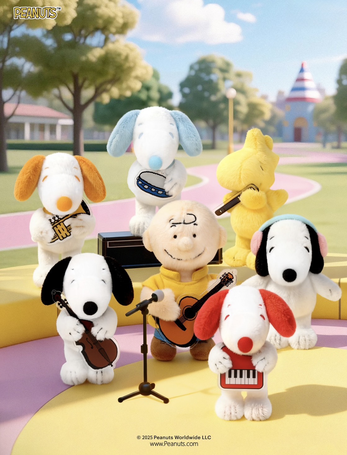 PEANUTS 史努比 SNOOPY 漫遊音樂系列 毛絨玩偶吊飾