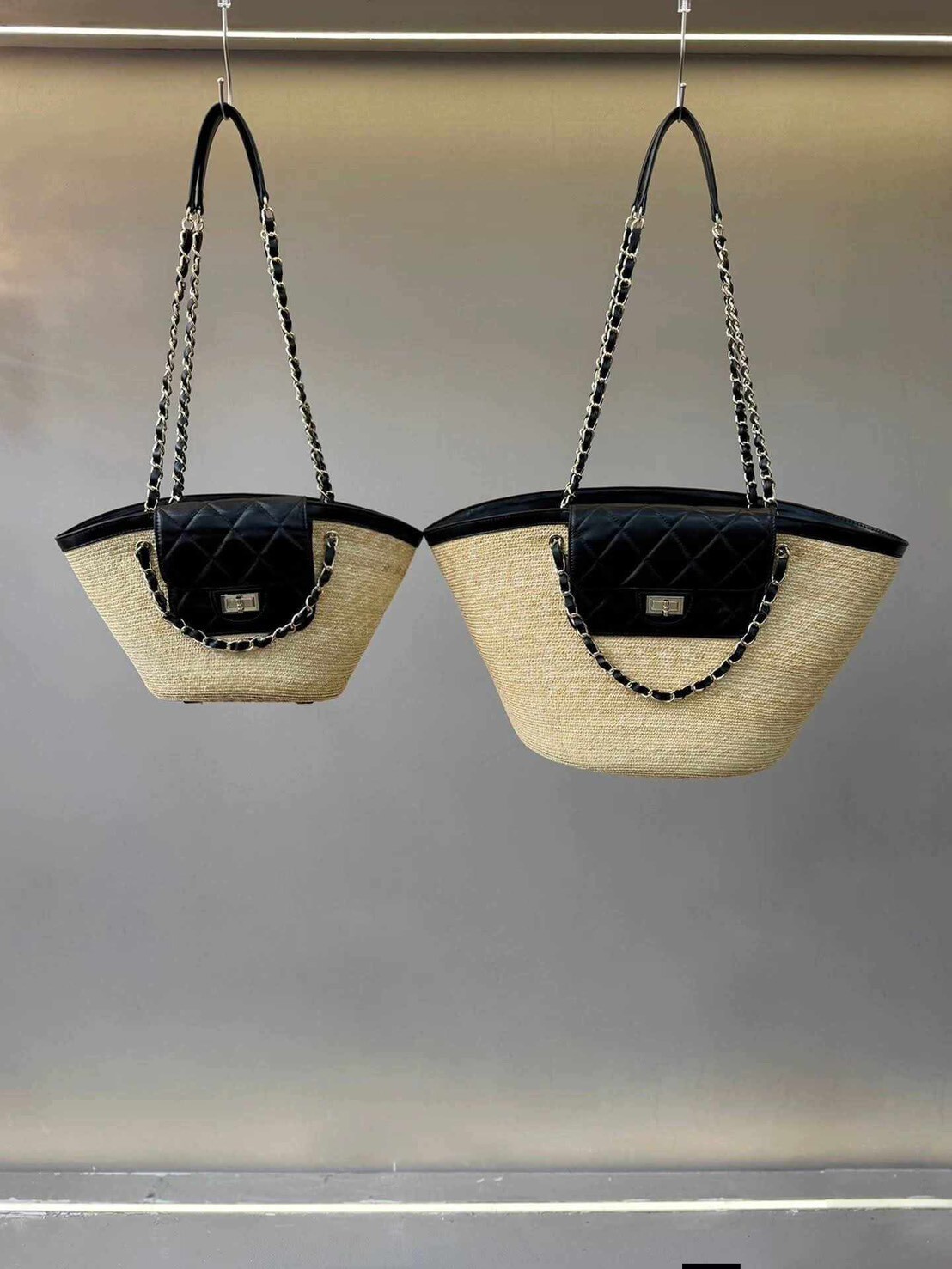 香風真皮+手工編織草包