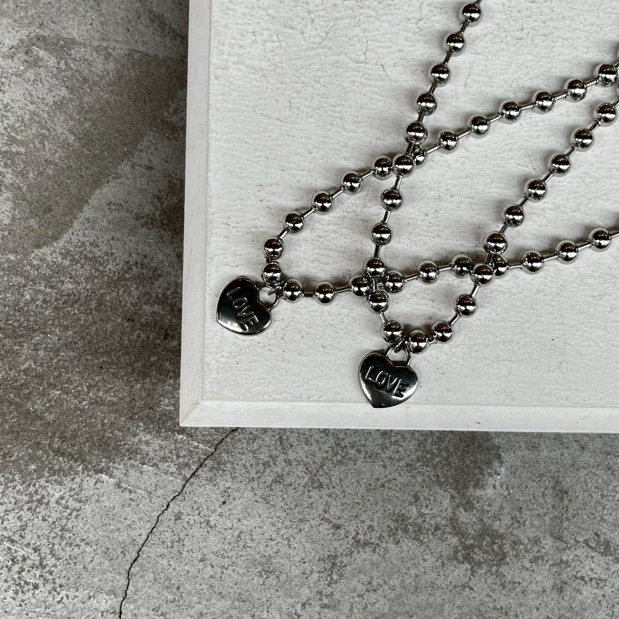 [justar] heart ballchain necklace|NO.108