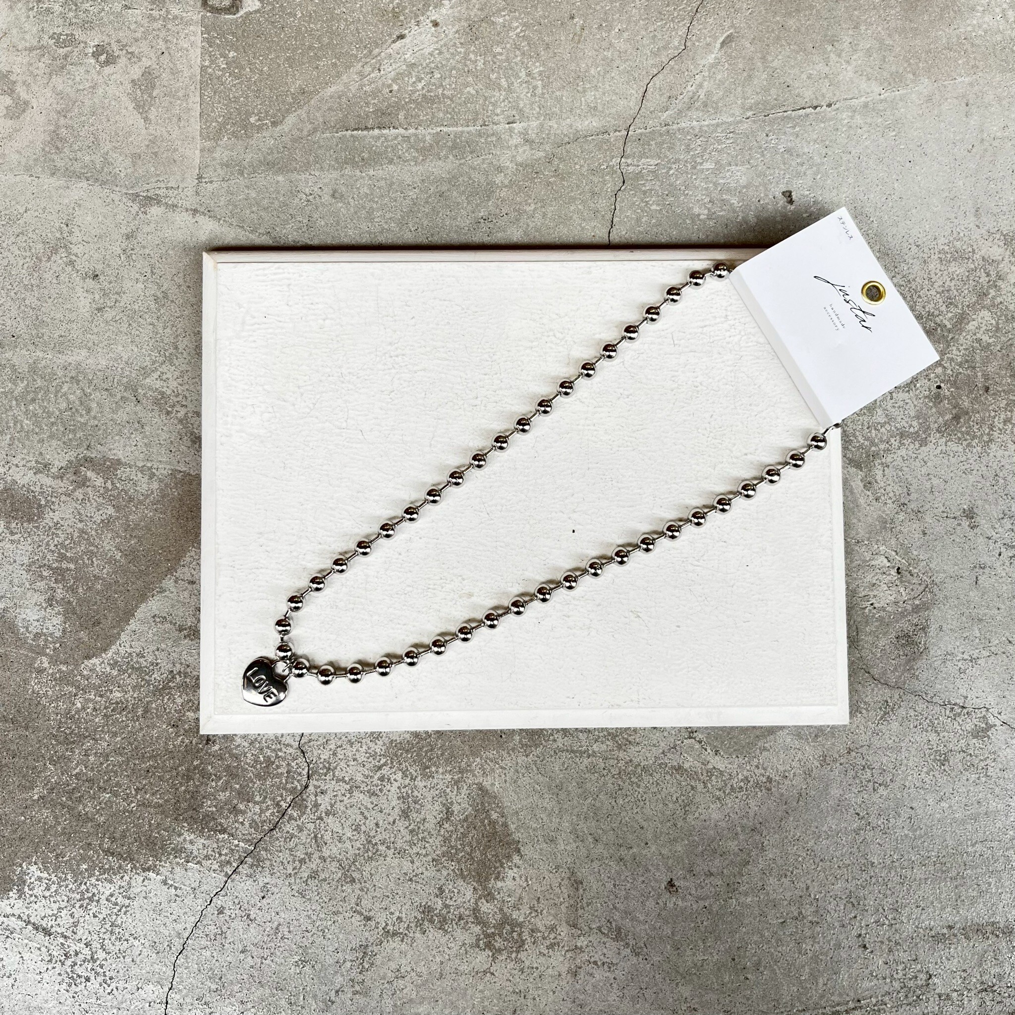 [justar] heart ballchain necklace|NO.108