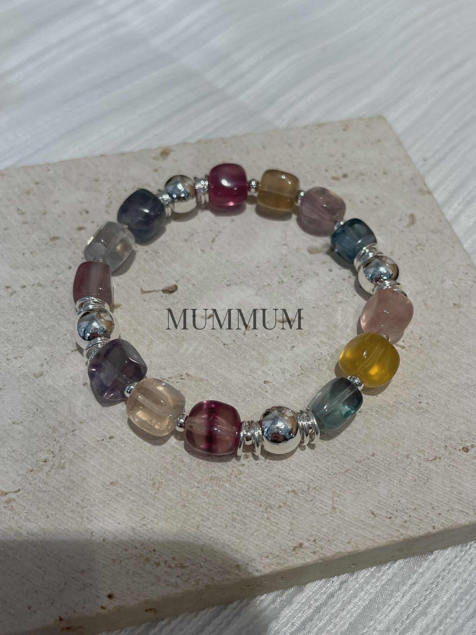 SL13224/天然螢石彩虹手鏈