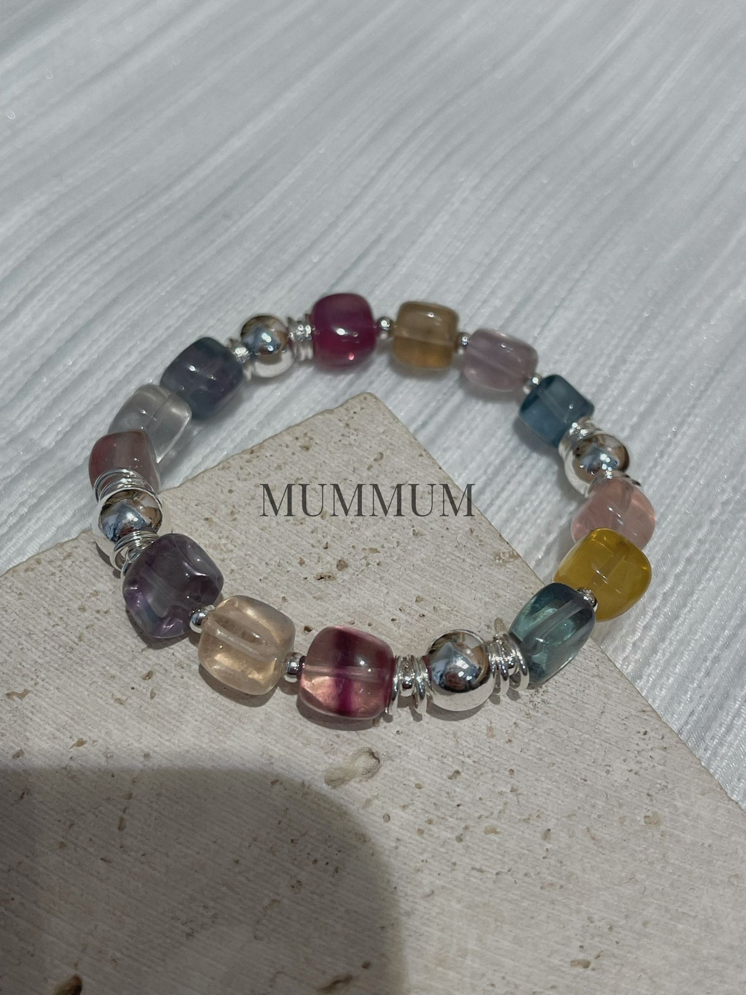 SL13224/天然螢石彩虹手鏈