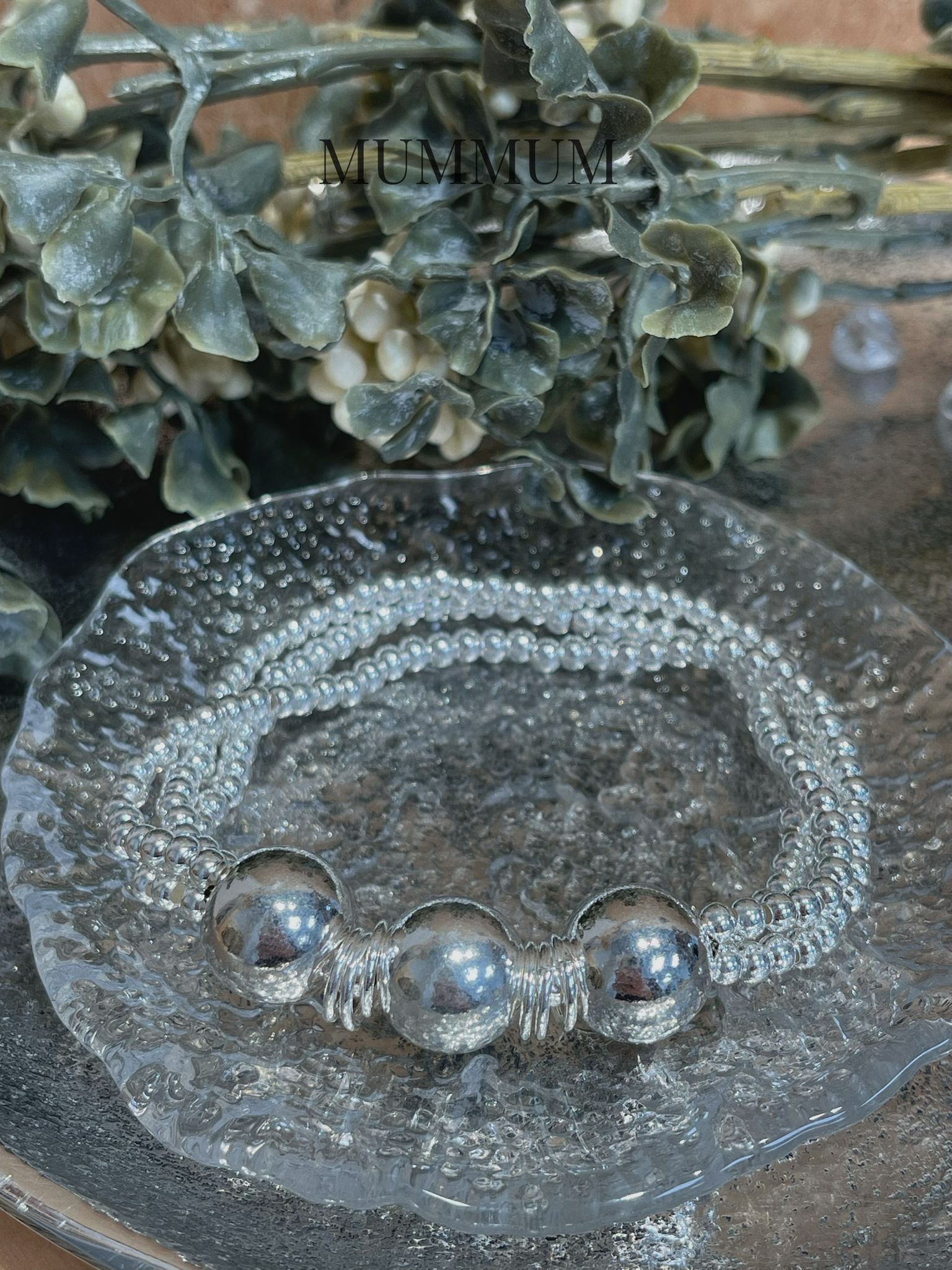 SL13255/三粒大珠配多層手鏈