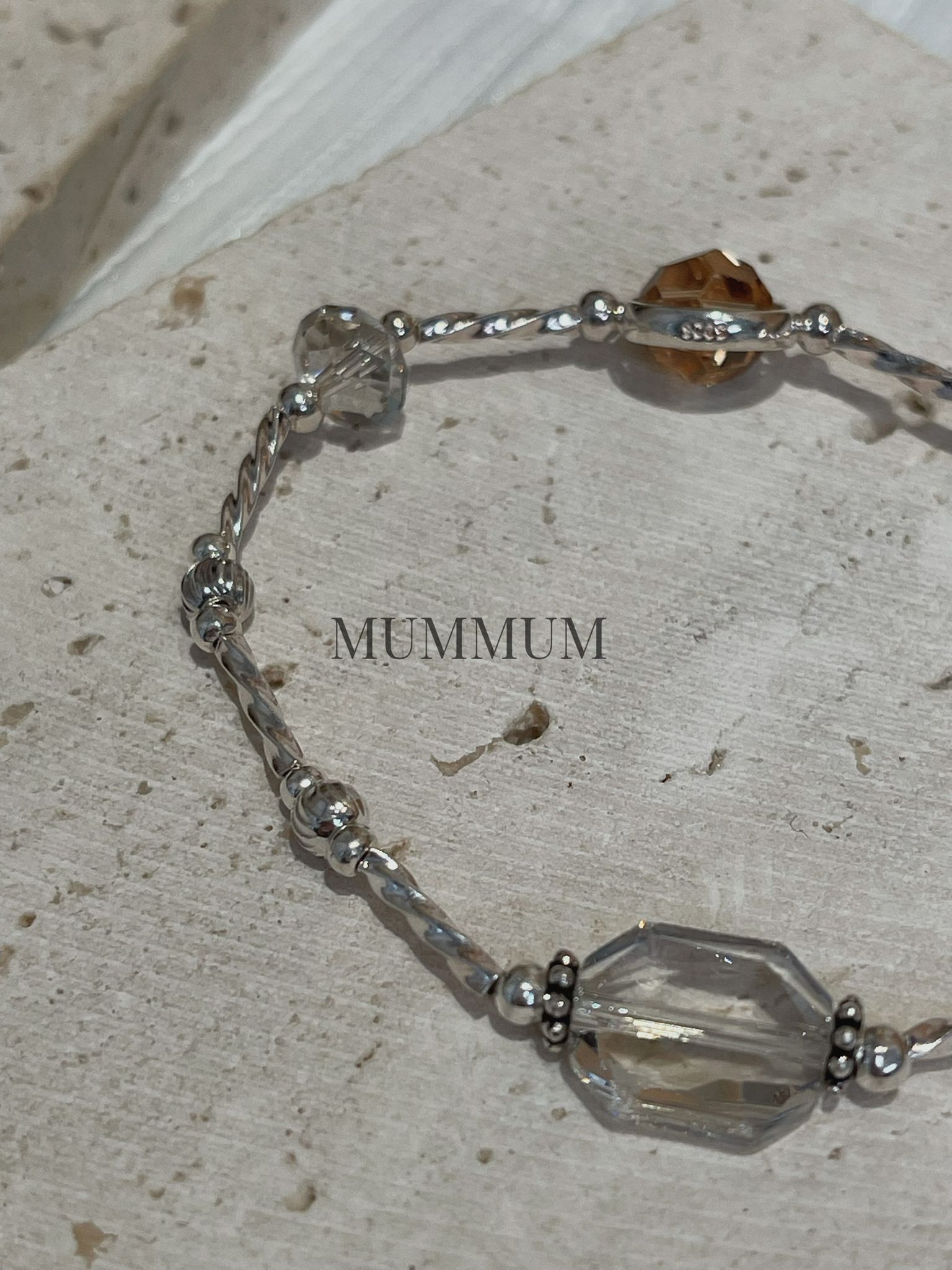 SL13226/MUM訂製馬上旺旺黃水晶扭紋手鏈