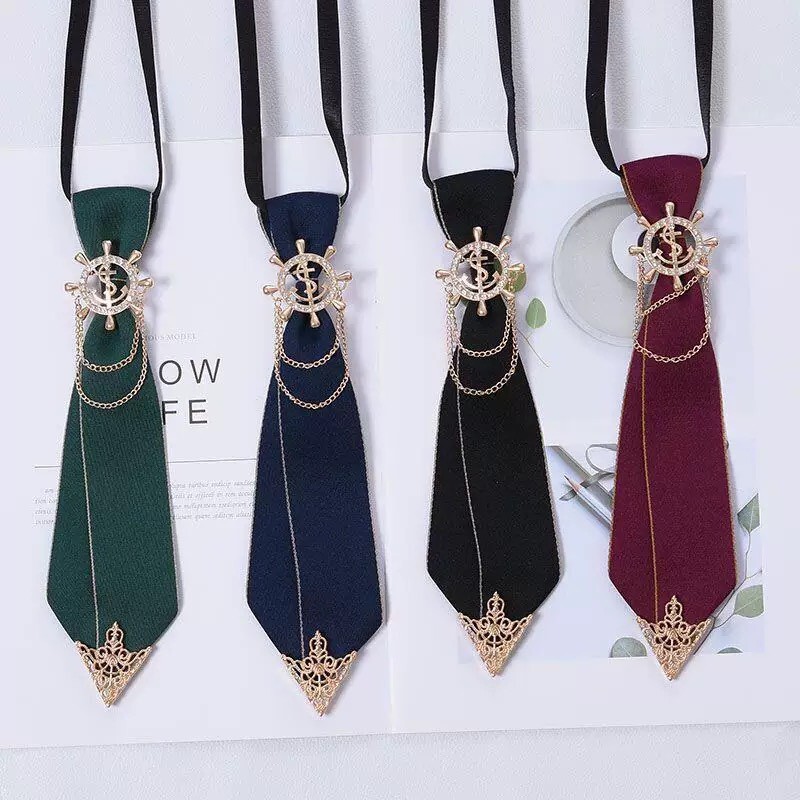 海軍風金屬懶人領帶