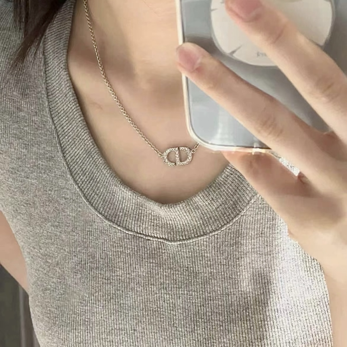 18k Dr”petit 大CD滿鑽高奢定製項鍊