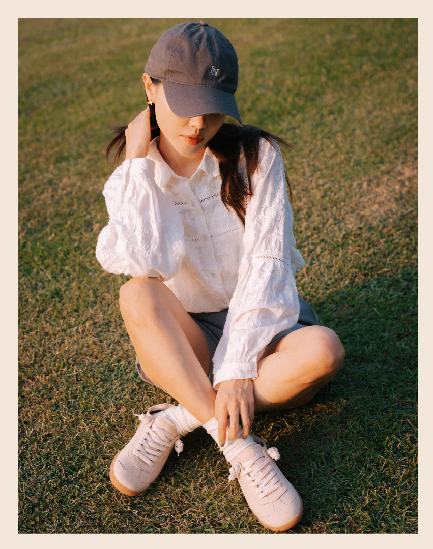 Sanly Joy 燕麥奶杏真皮德訓鞋 復古德訓鞋細節展示