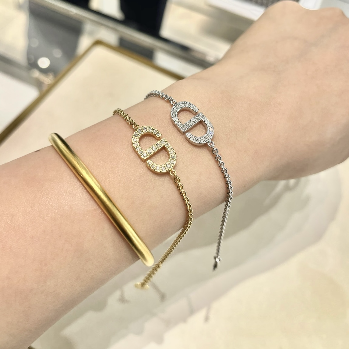 18k Dr”petit 大CD滿鑽高奢定製手鍊