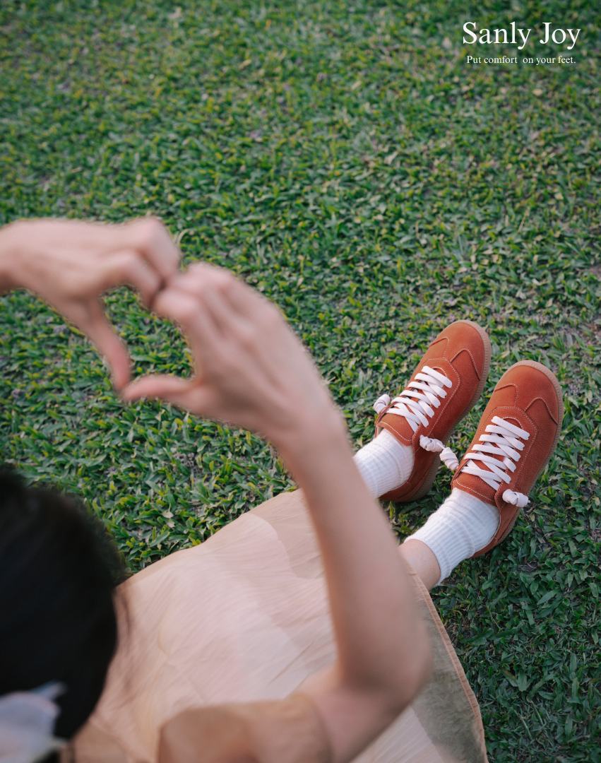 Sanly Joy 香橙柑橘復古德訓鞋 女生生活風格穿搭