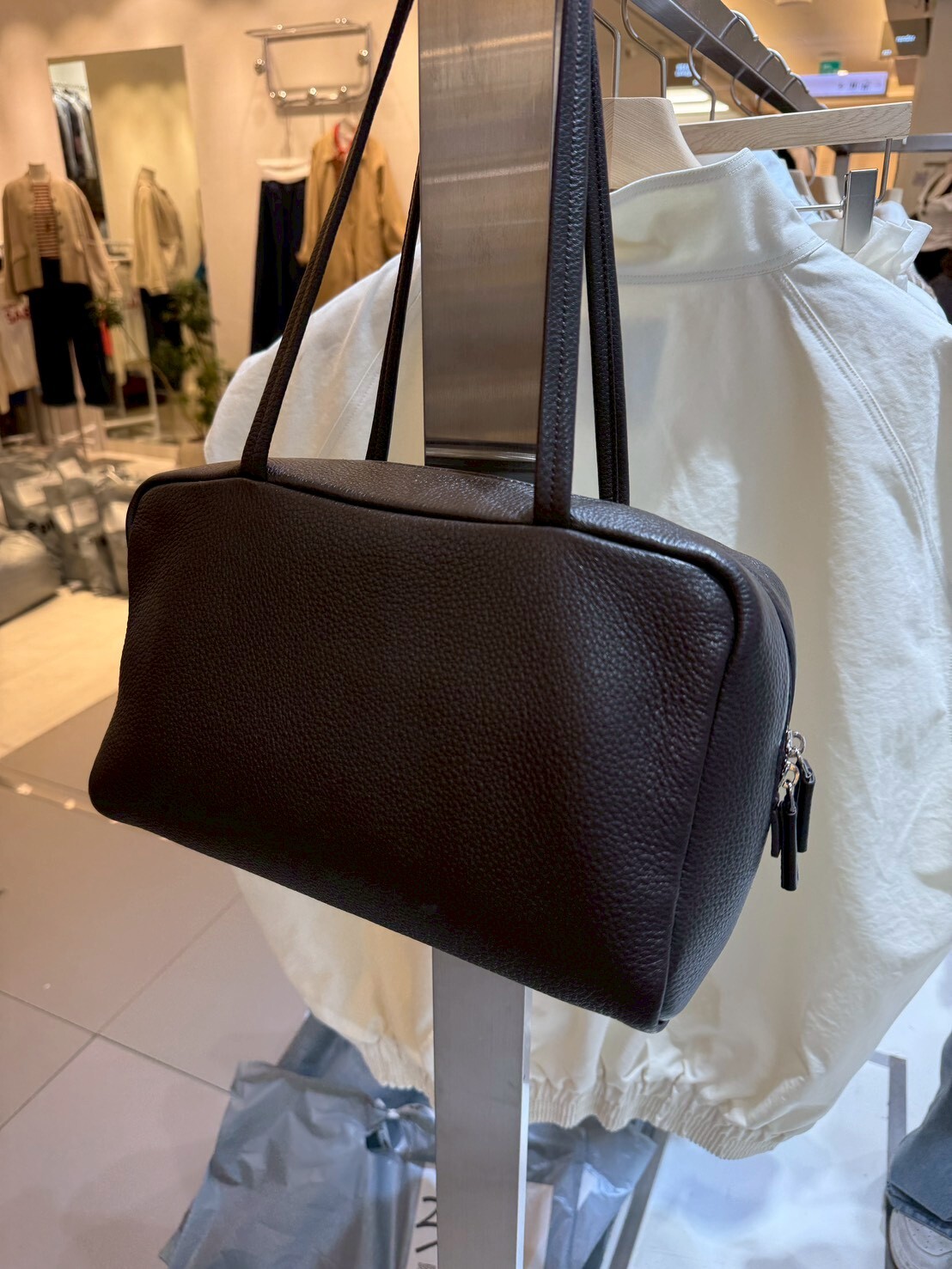 #AF35可愛真皮小方包(黑/咖/杏)