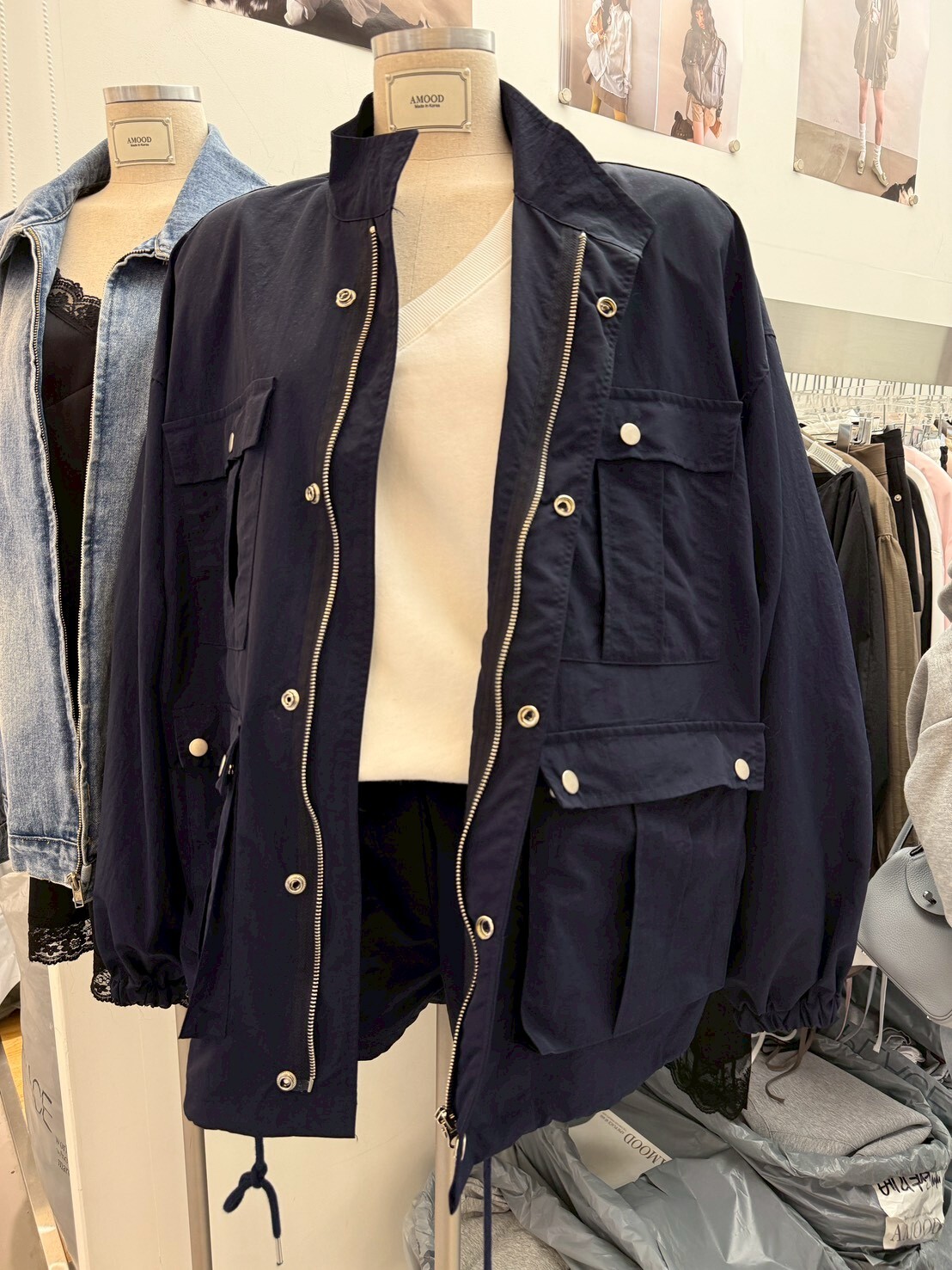 #AF36率性工裝套裝(深藍/卡其)