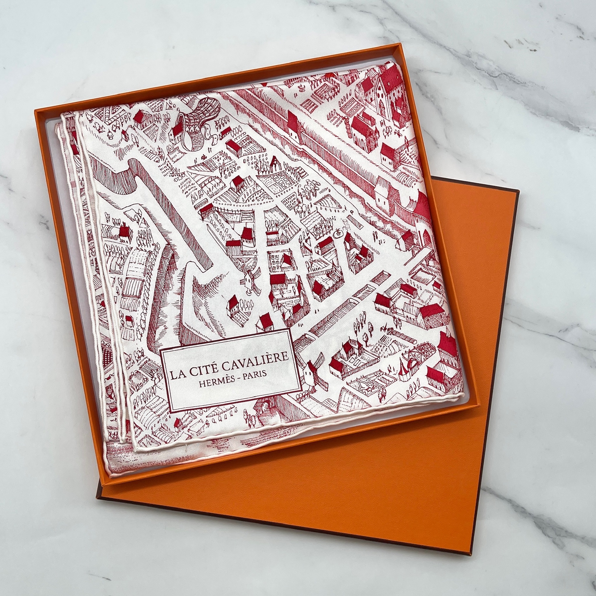 Hermes Carre Twill La Cite Cavaliere