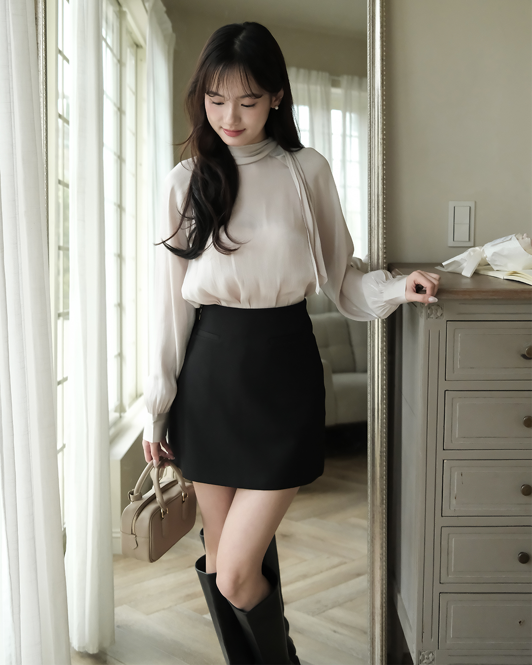 Victoria修身西裝A字短裙  ( 2 colors)