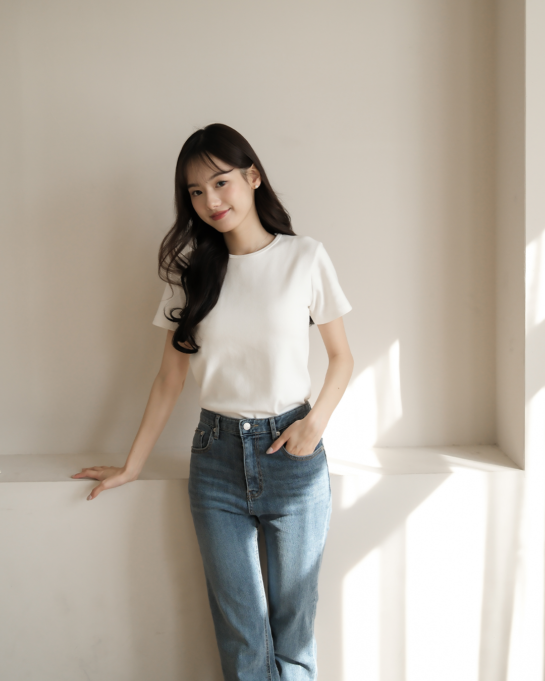 🚀當日出貨  基本彈力圓領短袖上衣 ( 4 colors)