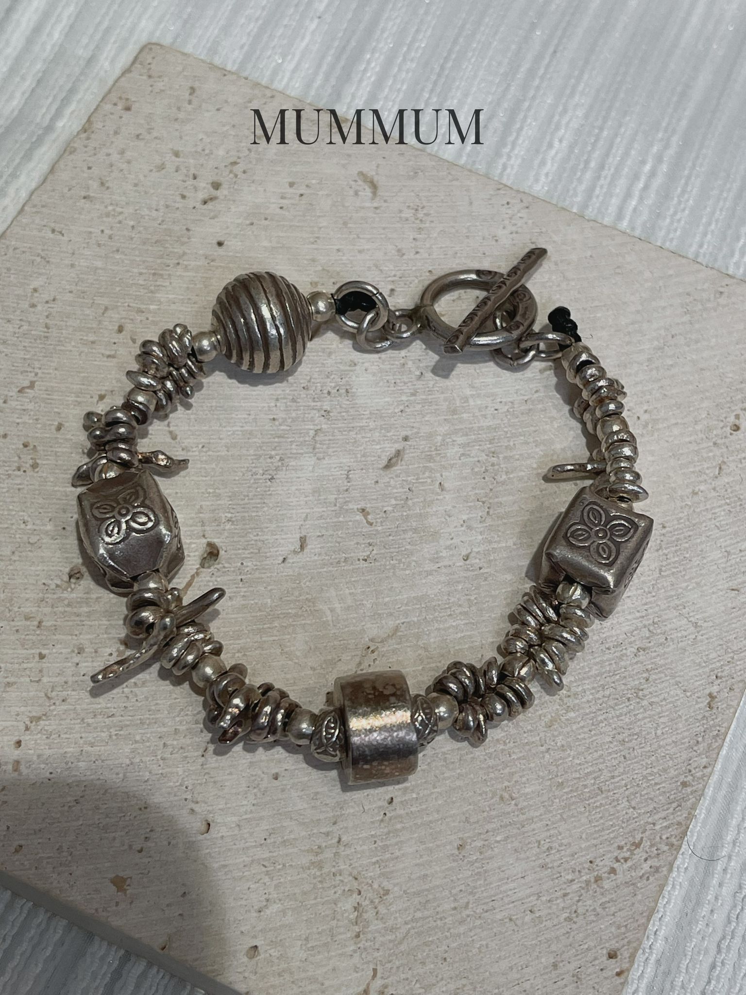 SL13247/個性不同形狀銀手鏈