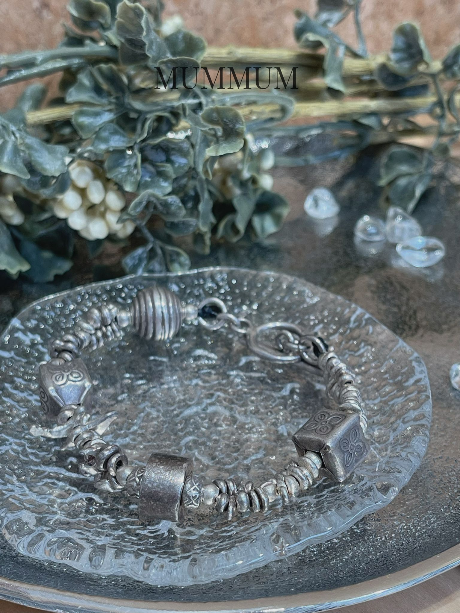 SL13247/個性不同形狀銀手鏈