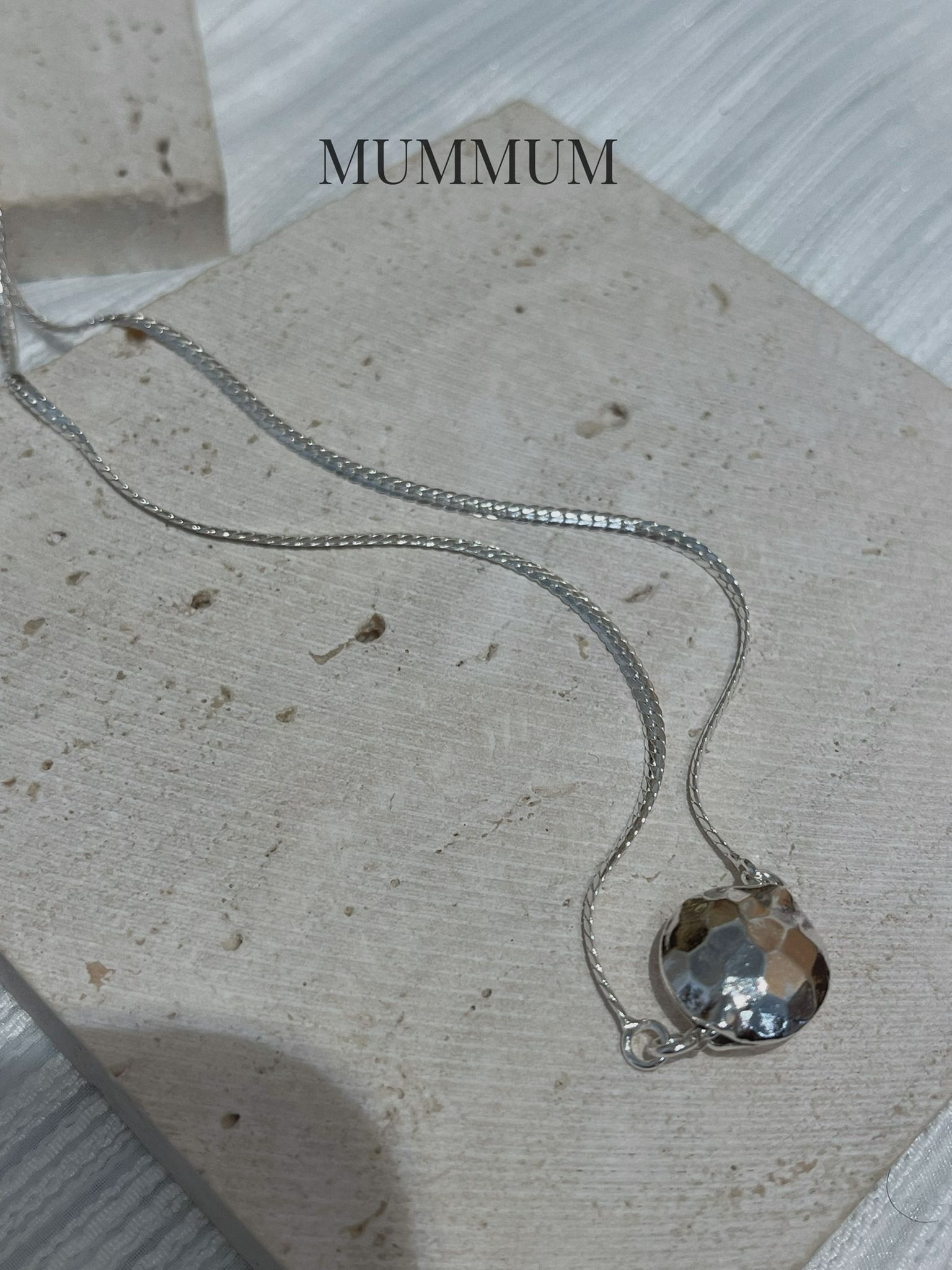 SL13246/閃銀面高級簡約頸鏈