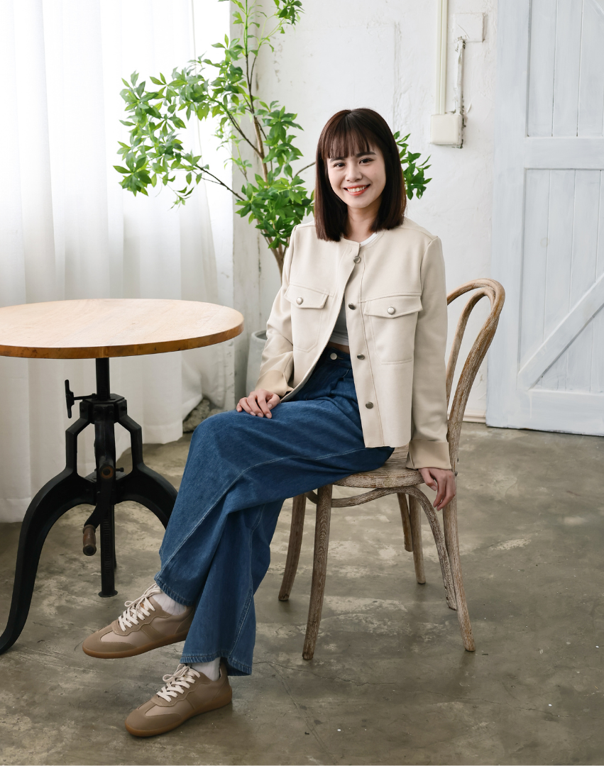 Sanly Joy 焙烏龍奶復古德訓鞋 女生牛仔褲日常穿搭