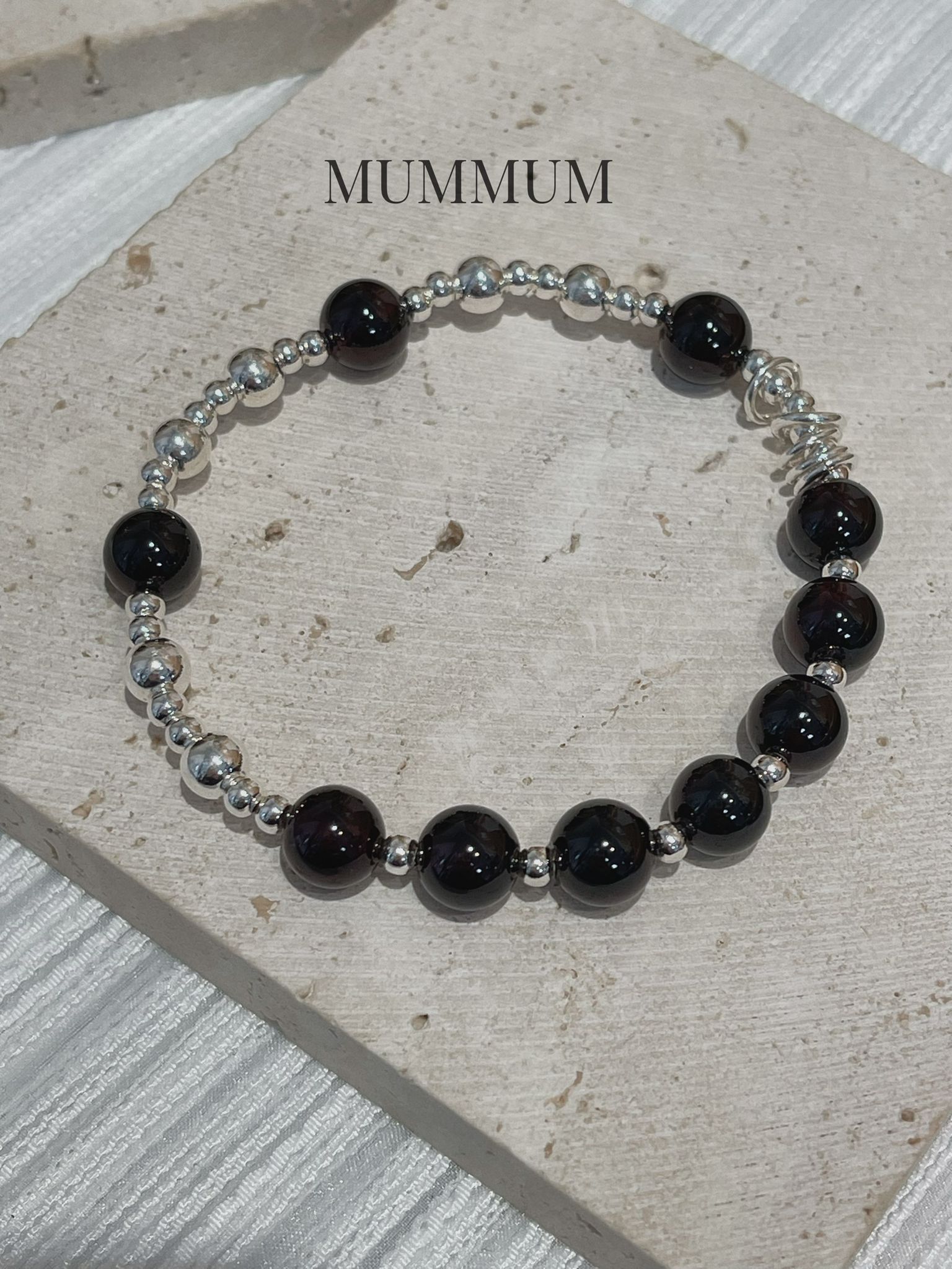 SL13232/石榴串珠銀手鏈