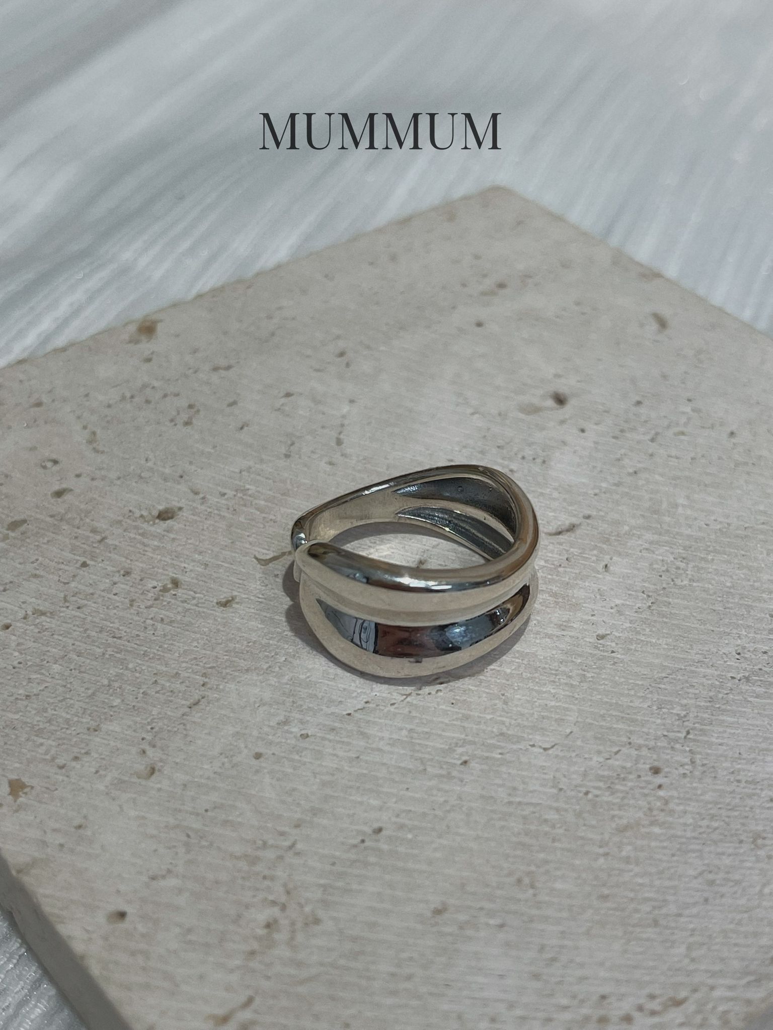 SL13241/弧形交錯獨特戒指